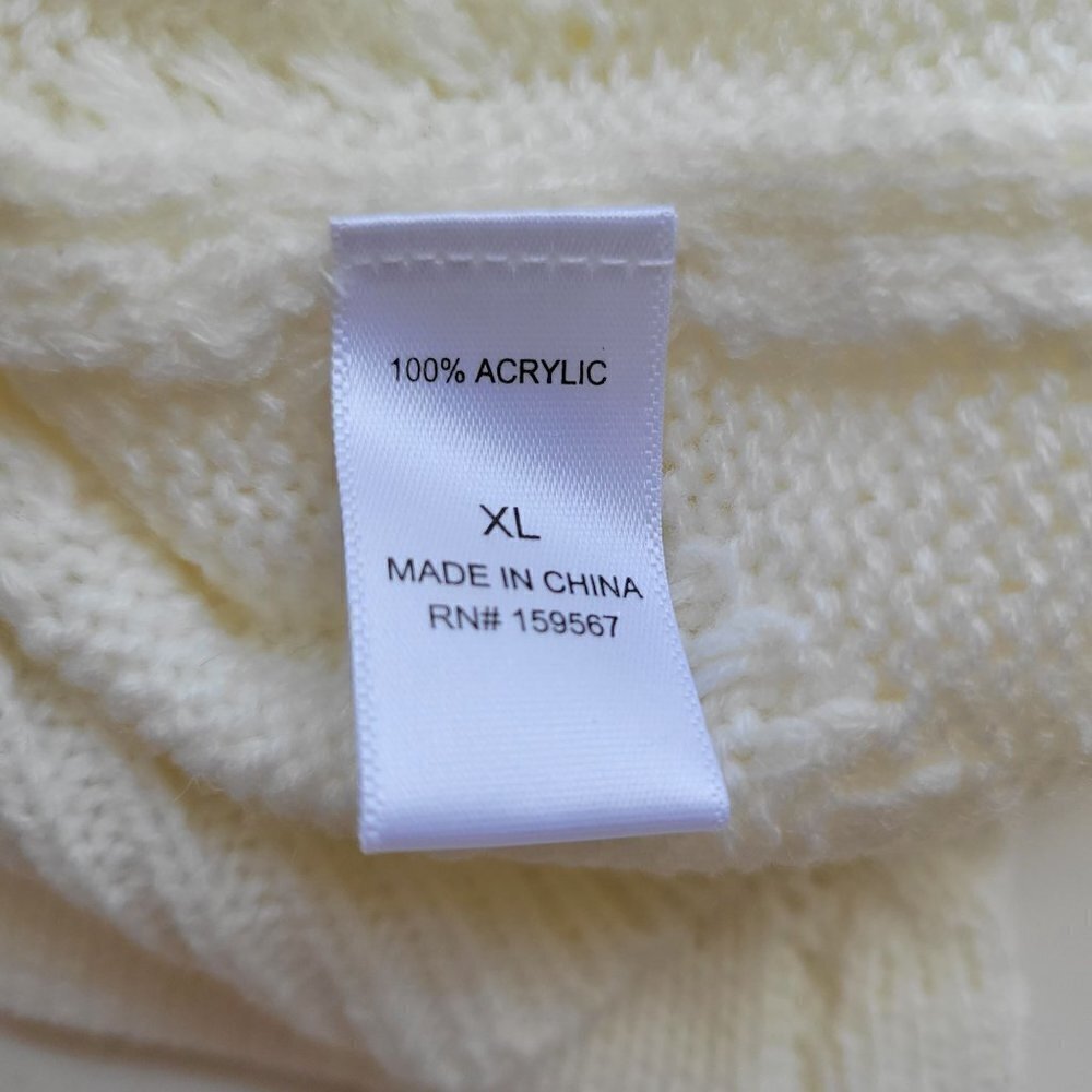 NWT Sweater White Women Size XL - Picture 10 of 12